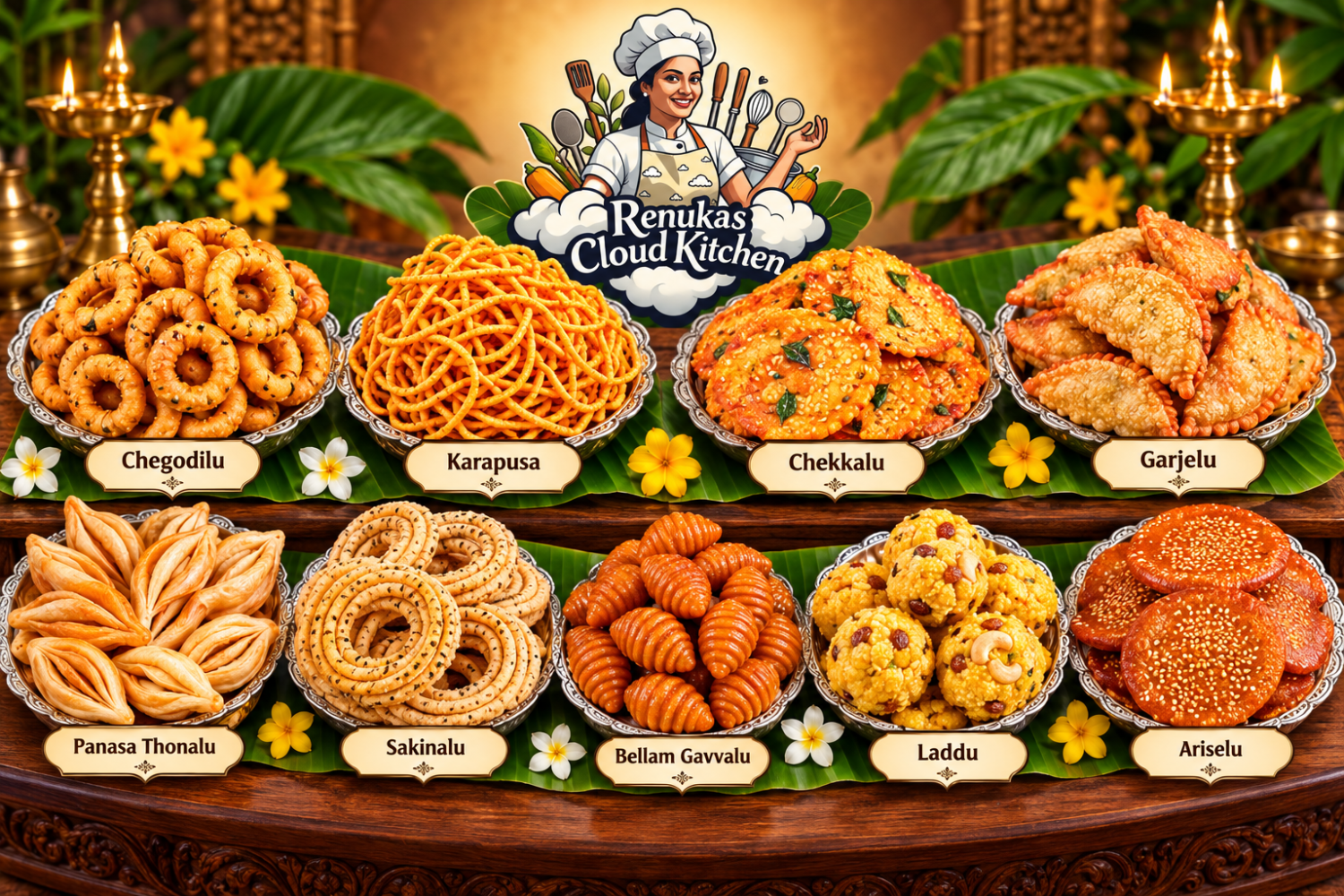 Traditional Festival Snacks & Sweets Combo – 9 Varieties